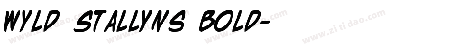 Wyld Stallyns Bold字体转换
